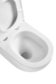Væghængt toilet rund - hvidt